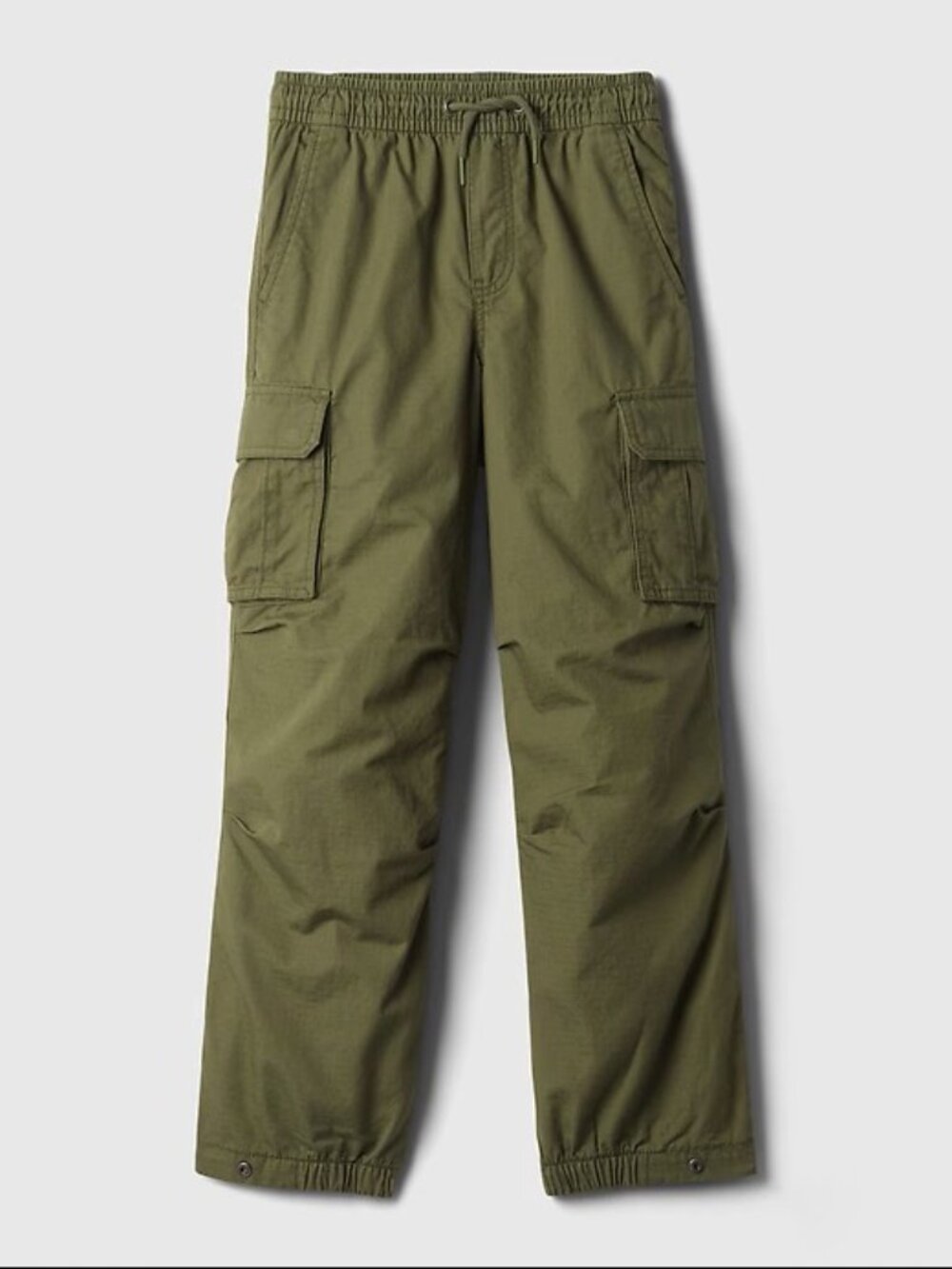 GAP Kids Parachute Cargo Joggers XXL 14-16 Olive Green Pull On Y2K Streetwear